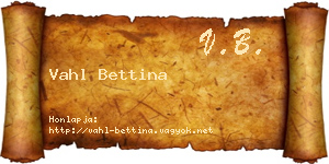 Vahl Bettina névjegykártya